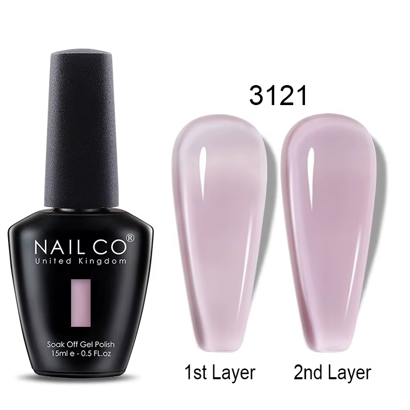 NAILCO 15ml Transparent couleur nue série gelée Gel vernis à ongles rouge ongles Art manucure Gel ve