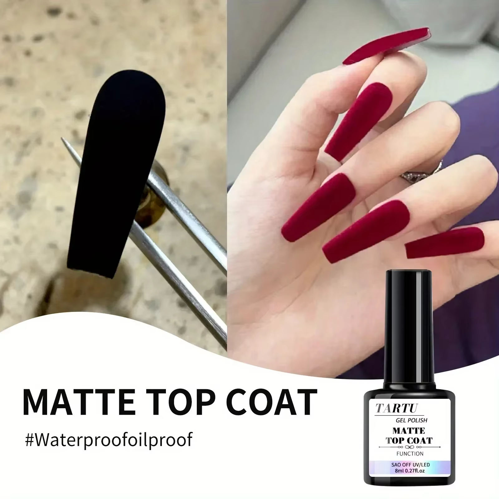 Ensemble de vernis à ongles Gel fonctionnel de 8Ml, avec couche de Base et couche de finition en dia