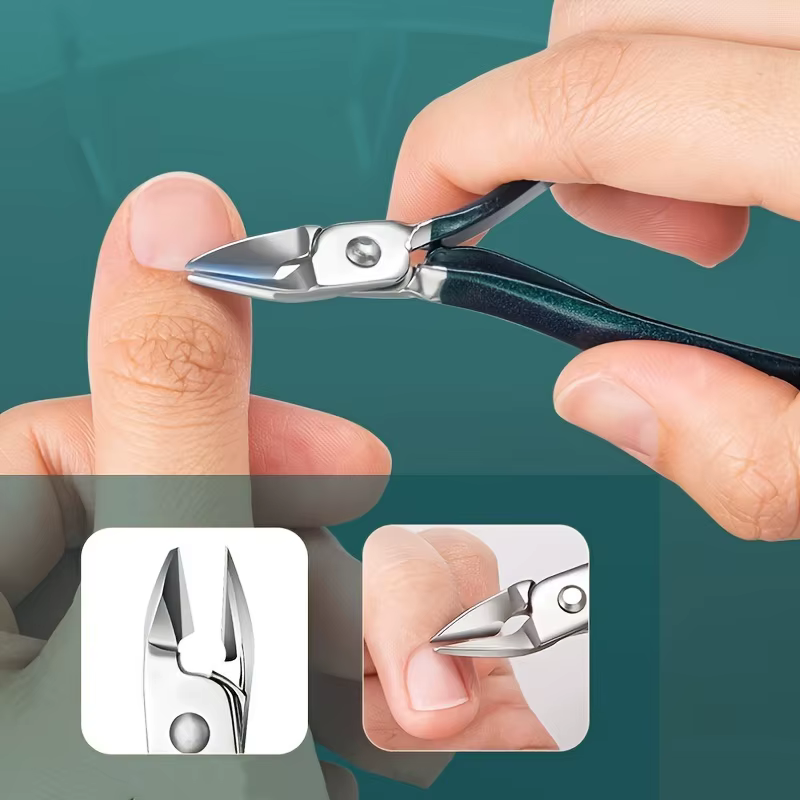 Kit de manucure et pédicure professionnel en acier inoxydable, ensemble de coupe-ongles avec étui de