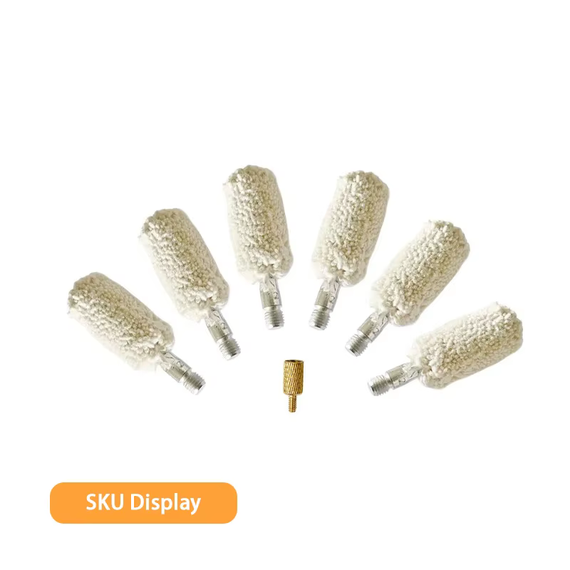 Accessoires pour armes à feu, brosses de nettoyage pour canon de calibre 12GA avec filetage en cuivr