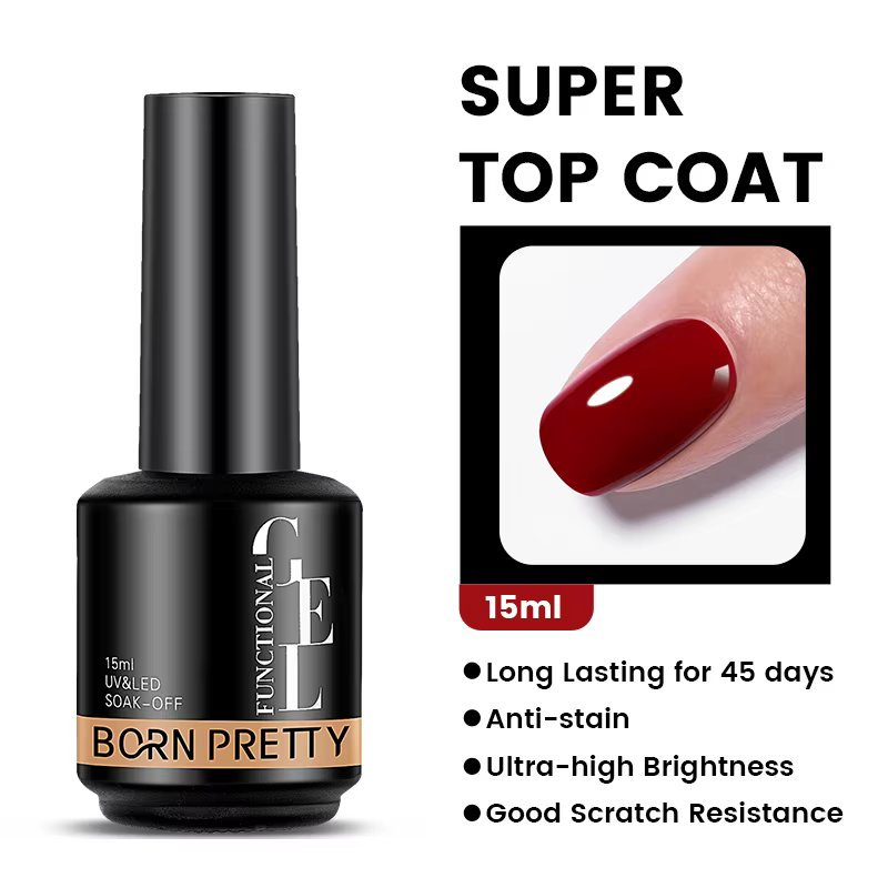 BORN PRETTY vernis à ongles Gel à Base de caoutchouc rose laiteux paillettes 15ml vernis Semi-Perman