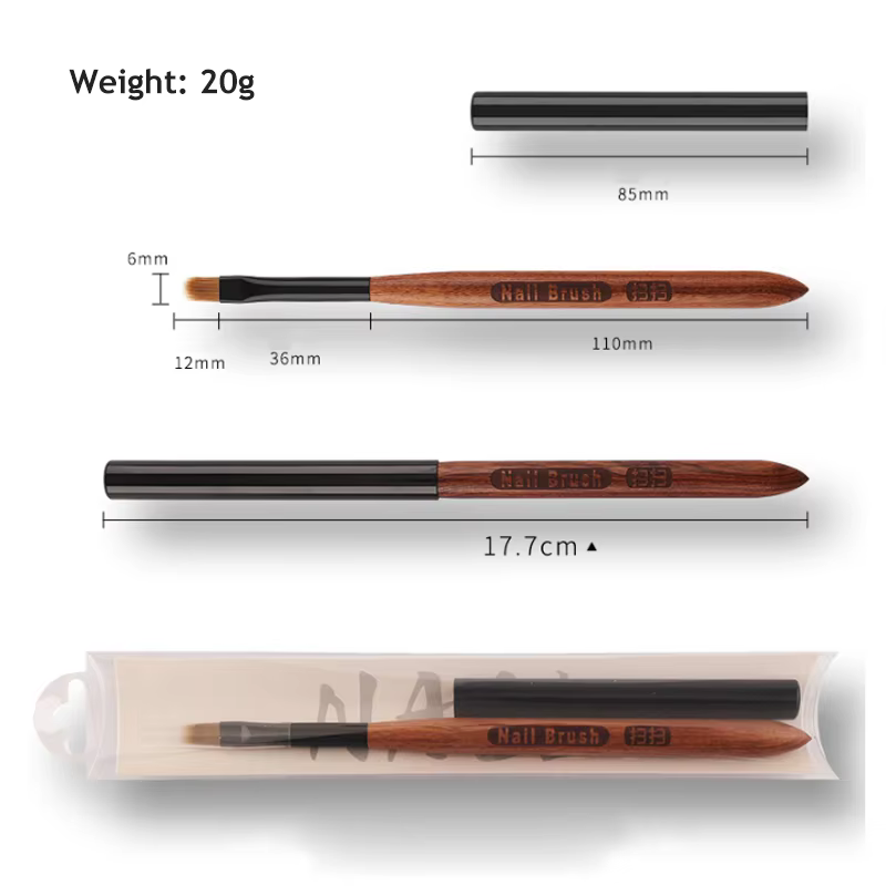 Brosse à ongles en bois dégradé, stylo ombré en acrylique, bricolage, pinceaux pour Gel UV, dessin d