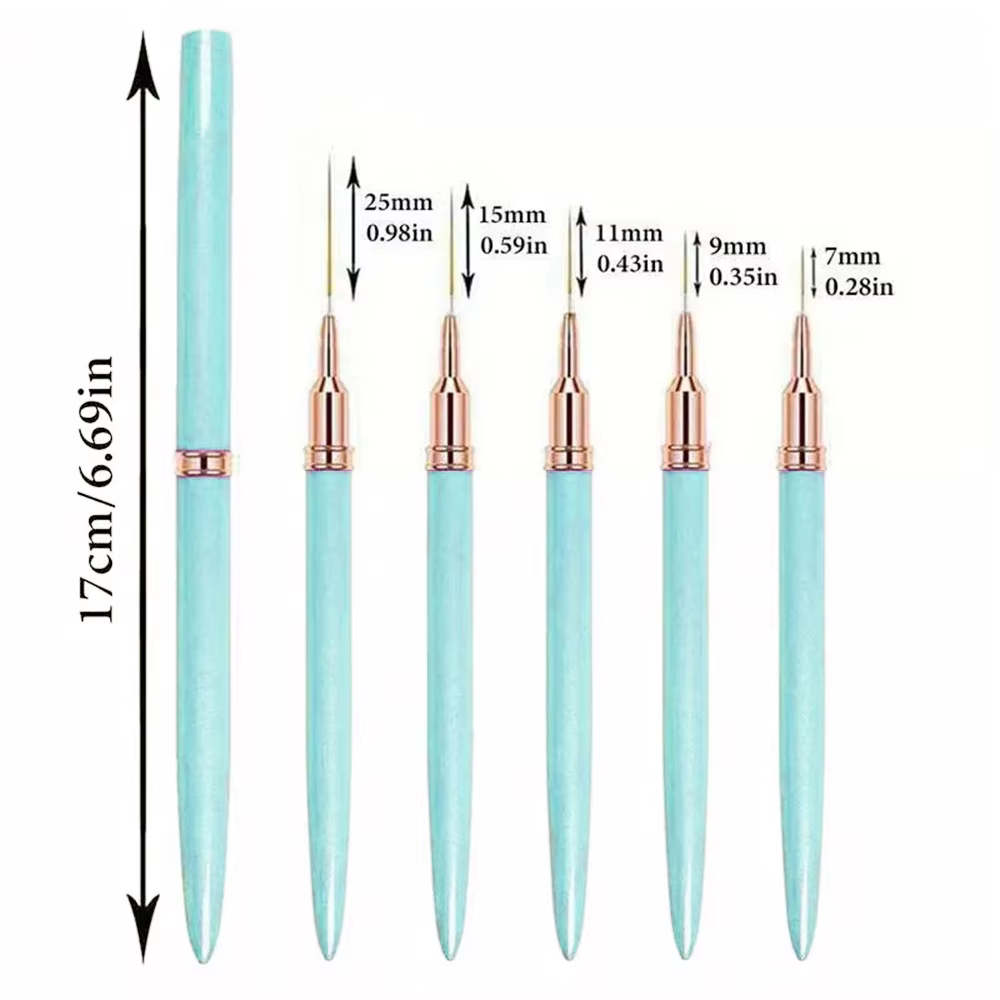 LULAA Nail Art Liner Pinceaux Peinture Détail Pinceaux À Ongles pour Nail Art Pointage Dessin et Lon