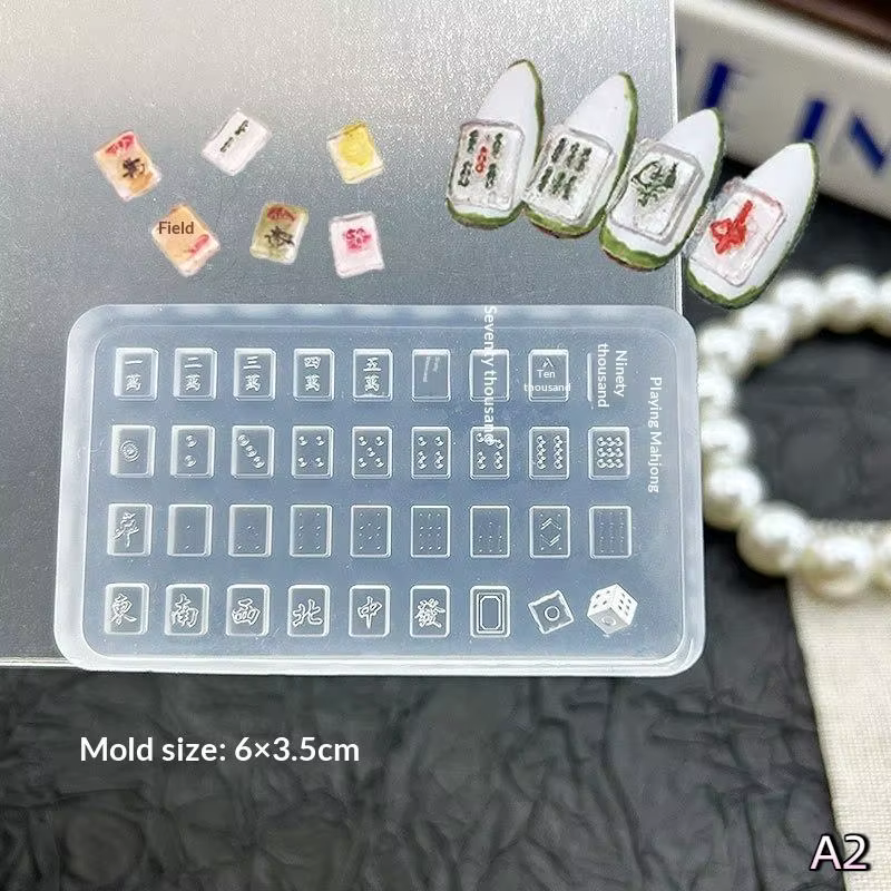 Moule de transfert 3D pour nail art, motifs fleurs, nœuds et chevaux, accessoires de décoration pour