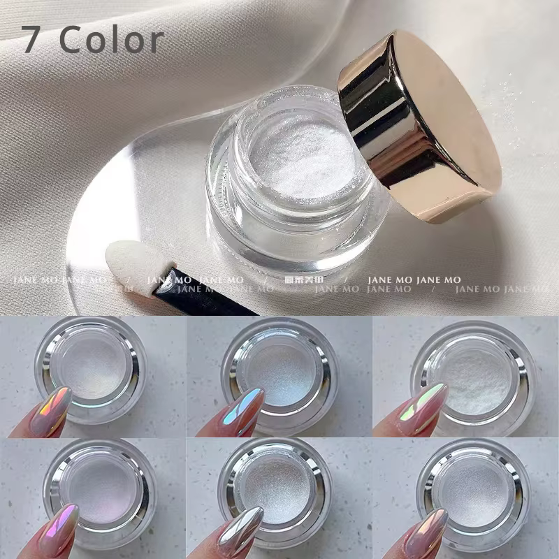 Lune clair de lune perle miroir magique poudre Aurora ongles poudre paillettes poussière Chrome bric