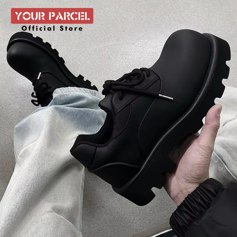 Original nouveaux hommes chaussures en cuir décontractées Derbies chaussures noir polyvalent grande 