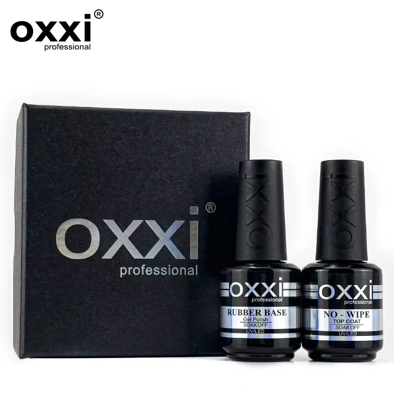 OXXI-Base de vernis à ongles en caoutchouc professionnel, gel UV, sans lingette, couche de finition
