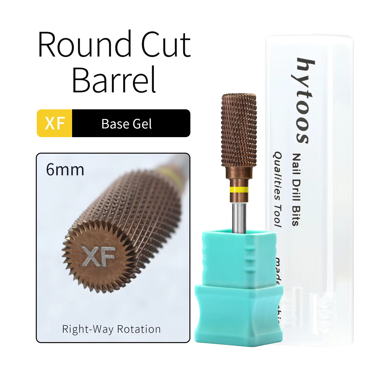 HYTOOS Embouts de ponceuse à ongles professionnels en carbure, avec revêtement en cuivre, anti-pouss