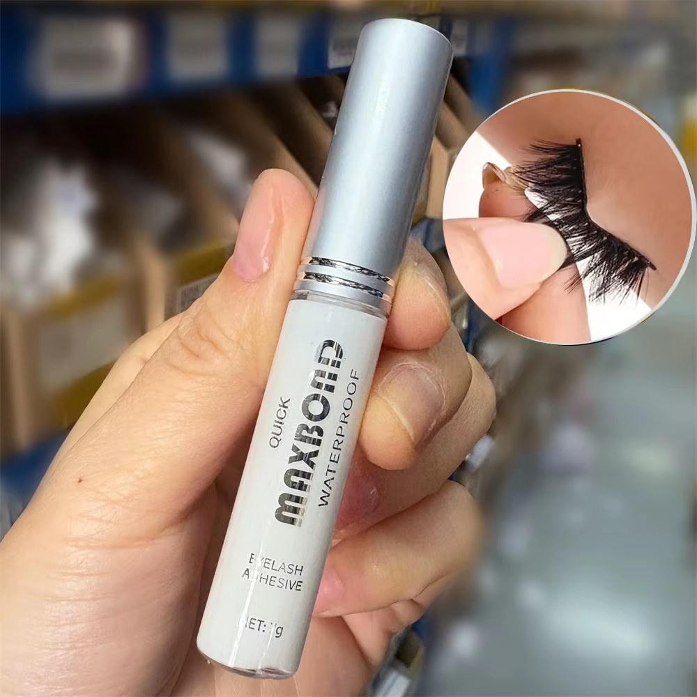 Colle à cils longue durée Super forte, 7G, imperméable, aspect naturel, Non irritante, applicateur à