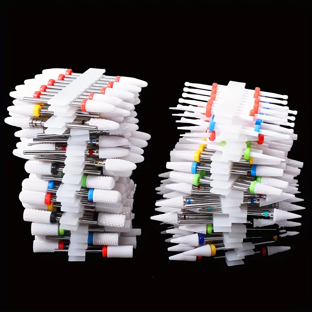 Jeu de forets à ongles en céramique, fraise électrique pour manucure et pédicure, pour Machine à pol