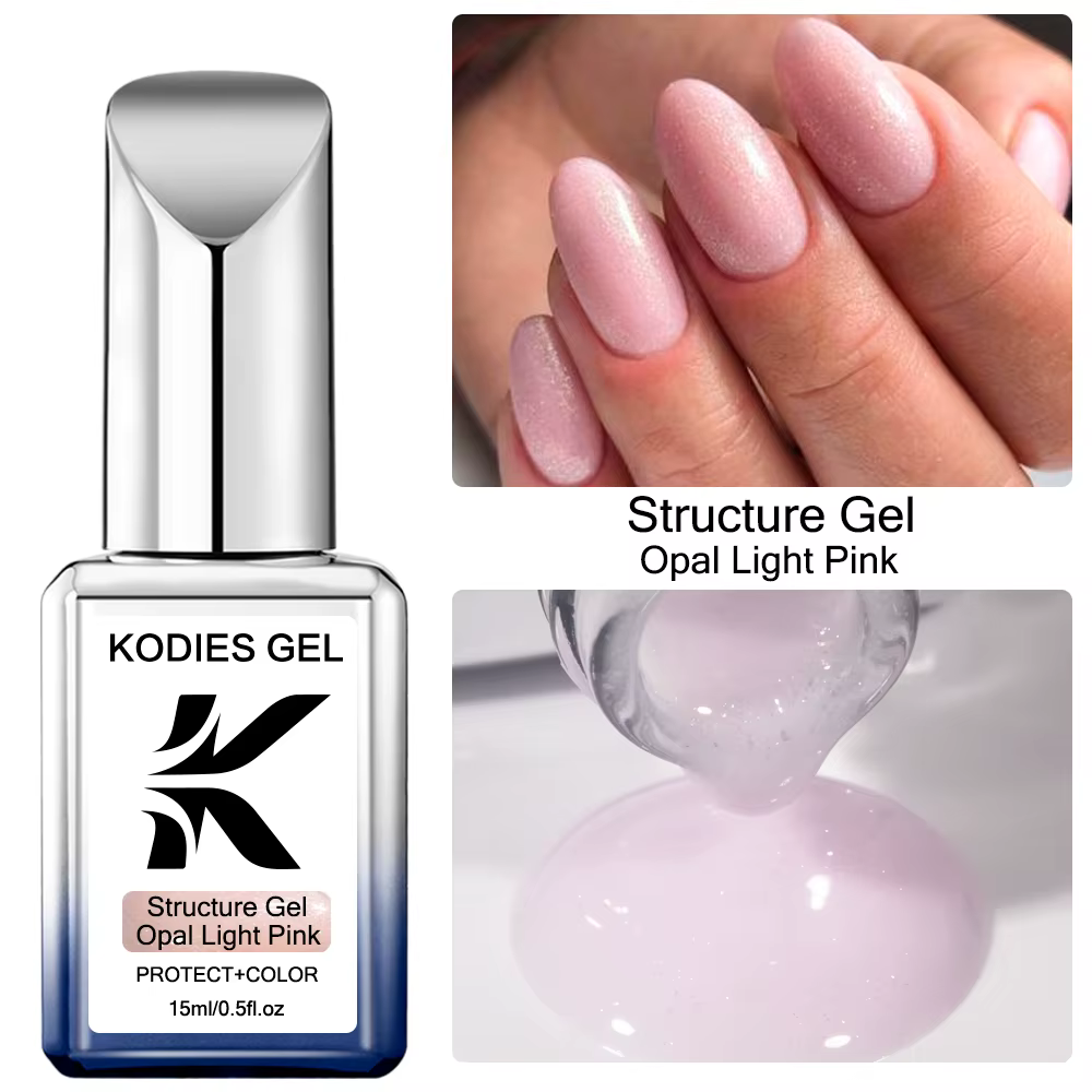 KODIES GEL Kitty Base en caoutchouc blanc Gel vernis à ongles perle brillant 15ML Semi Permanent UV