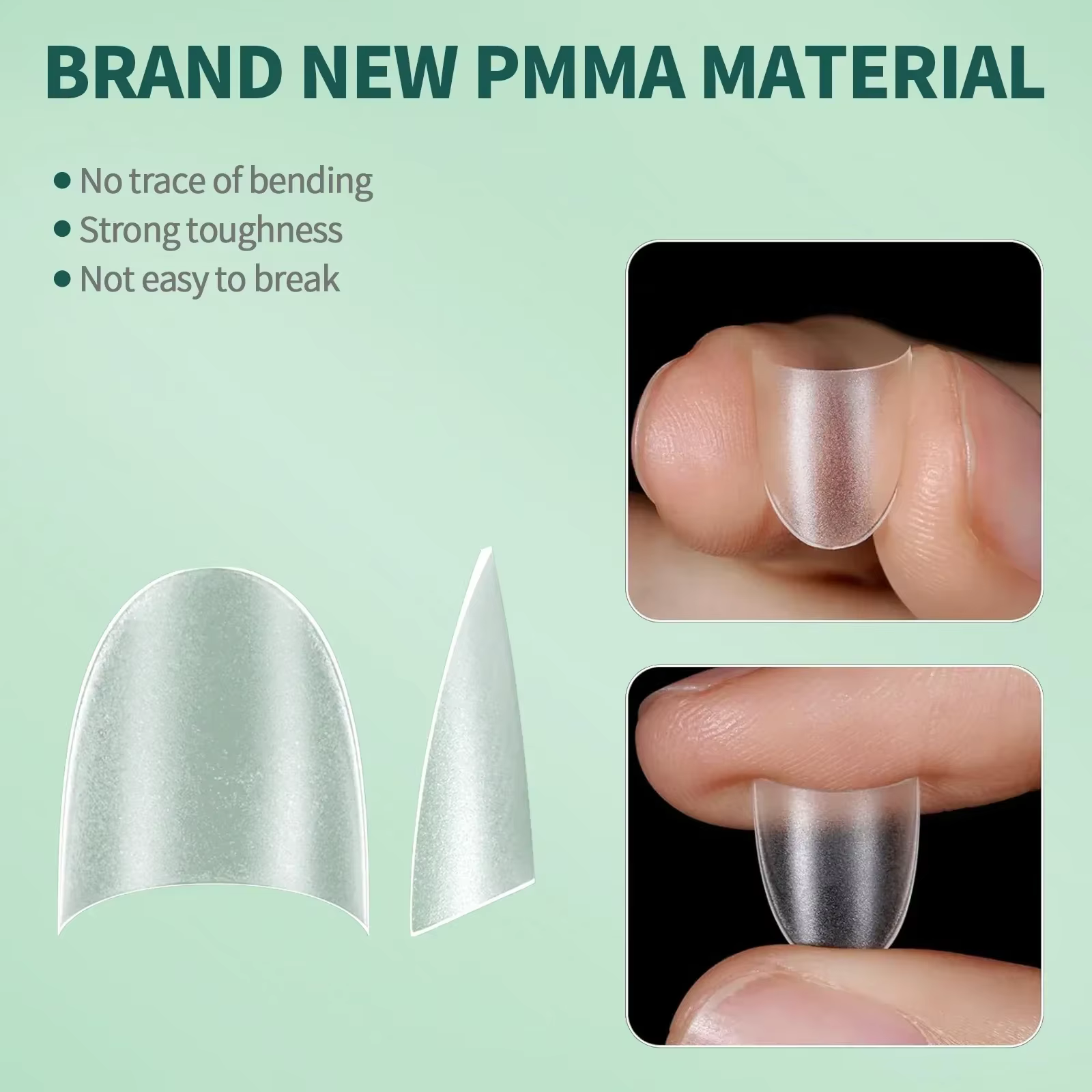 Faux ongles courts demi-couverture, 150 pièces, mat, 12 tailles, sans courbe C, pour Extension d'ong
