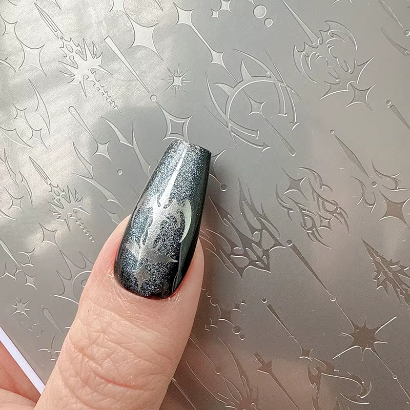 XMQ NAIL ART STAMPING PLATES COOL LINES TEMPLATES