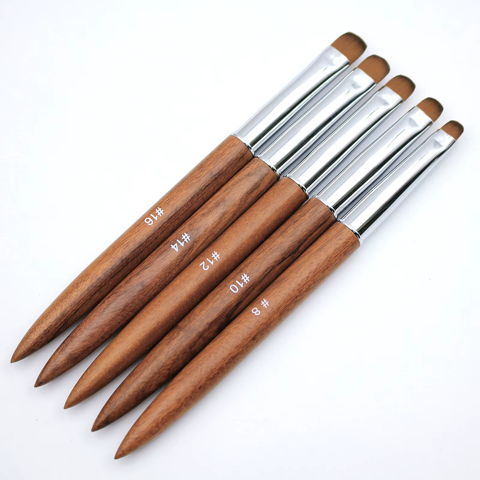 Kolinsky – pinceau français pour Nail Art, dessin acrylique, strass, peinture sur Gel, manche en boi