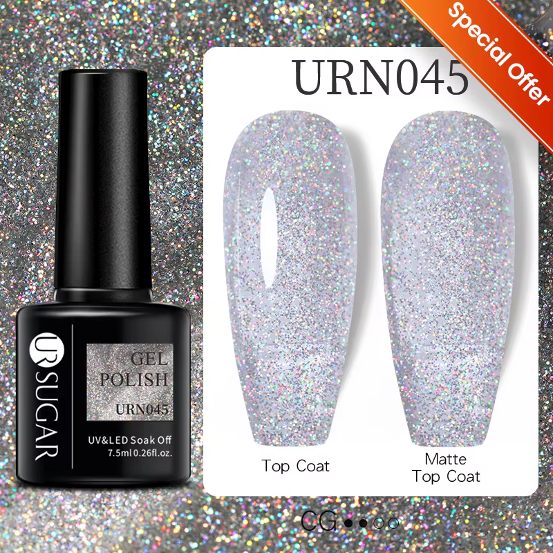 UR SUGAR 7.5ml vernis à ongles Gel à paillettes réfléchissantes or Rose argent couleurs vernis à eff