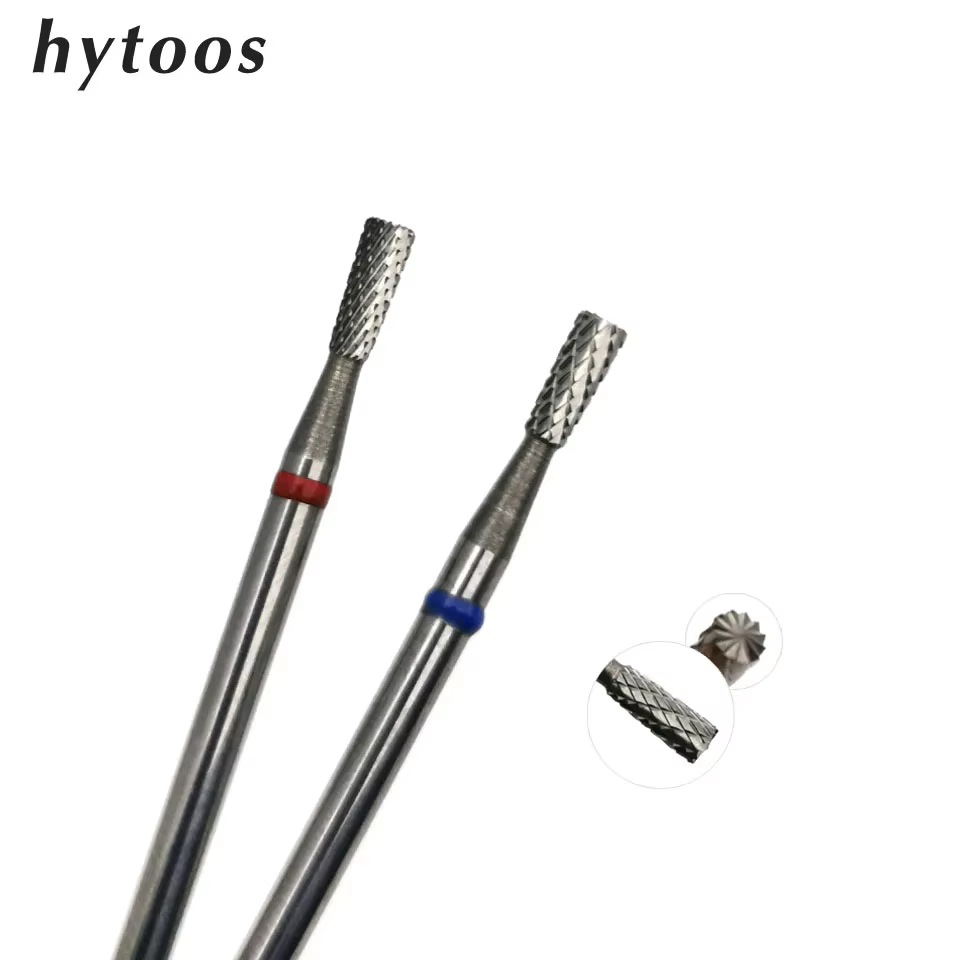 HYTOOS forets coniques inversés (coupe R) foret à ongles en carbure 3/32 pour manucure cuticules pro