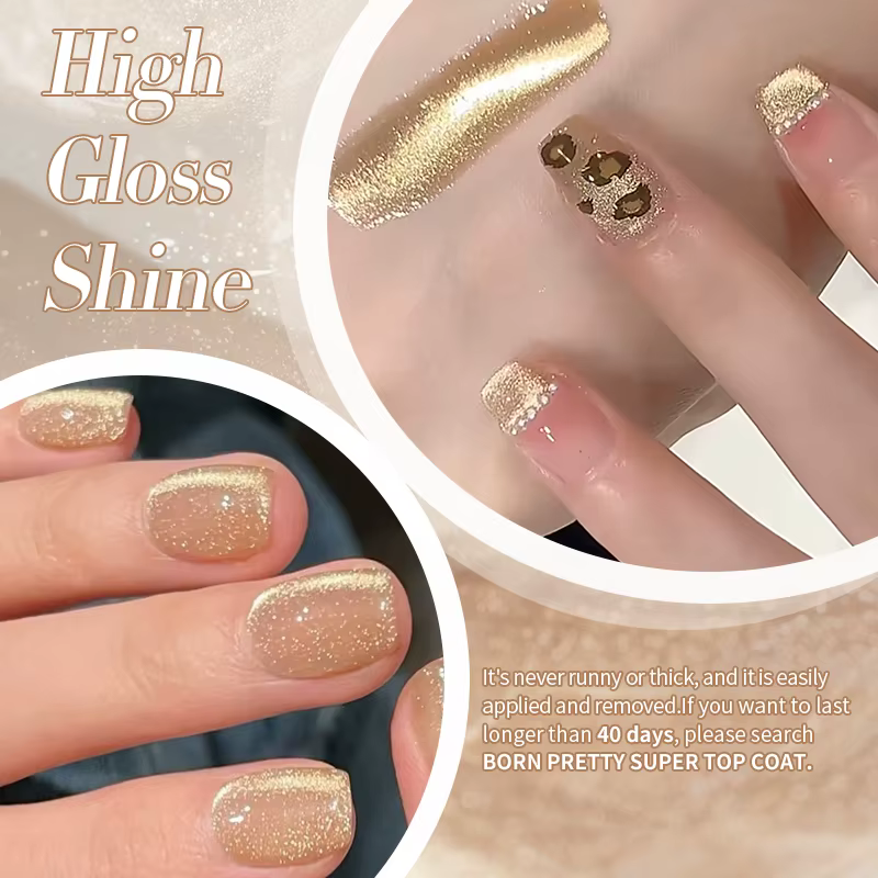 BORN PRETTY 10ml chat Gel magnétique scintillant Semi Permanent tremper manucure Gel UV vernis à ong