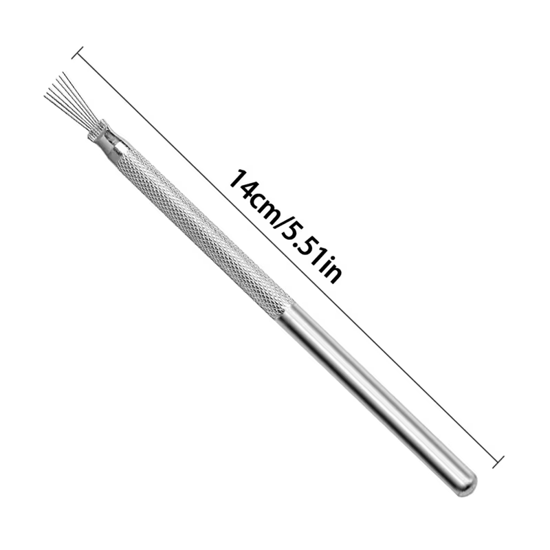 Brosse de Texture à sept broches pour Nail Art, brossée, multi-têtes, pliable, outil de modélisation