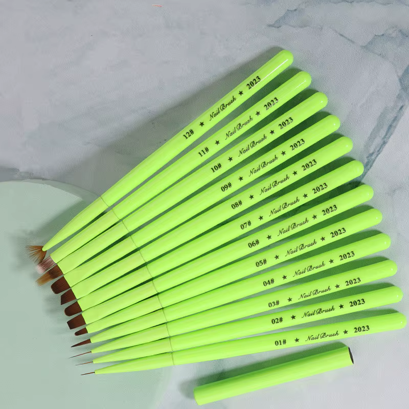 Sweet-Z vert brosse à ongles Gel brosse pour manucure acrylique UV Gel Extension stylo vernis à ongl