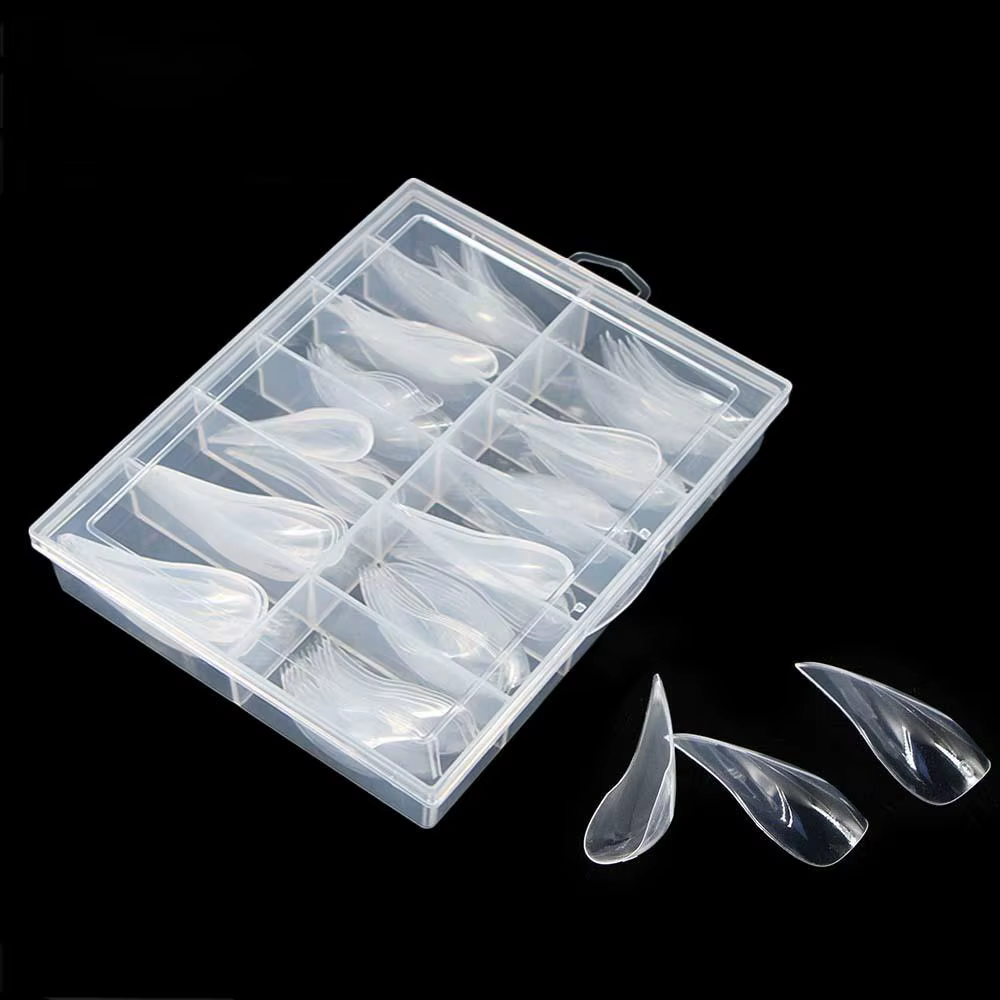 120 pièces ongles incurvés double formes pour Extension d'ongles courbe 3D Sculptural acrylique ongl