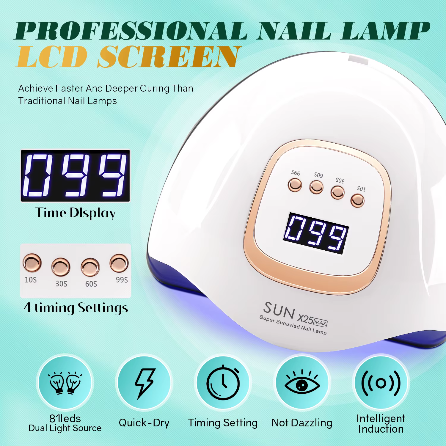 Lampe à ongles UV LED 380W, pour le Salon de maison, lampes de séchage puissantes pour tous les vern