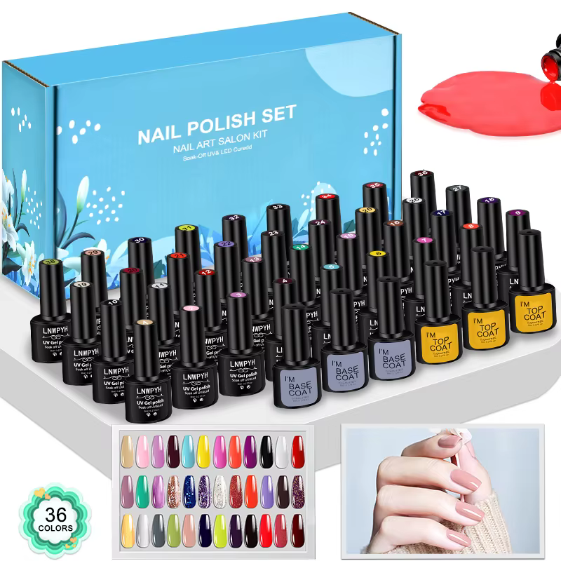 42 pièces/ensemble Kit de vernis à ongles Gel ensemble de vernis hybride pour manucure Nail Art UV L
