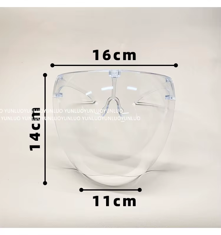 Protection faciale transparente anti-buée et anti-éclaboussures pour nail art, masque de sécurité in