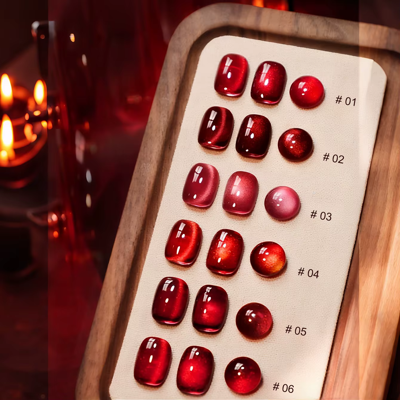 MIANEL 12ML Vernis à ongles gel œil de chat Océan Rouge 2026, couleur rouge la plus vendue, effet pe