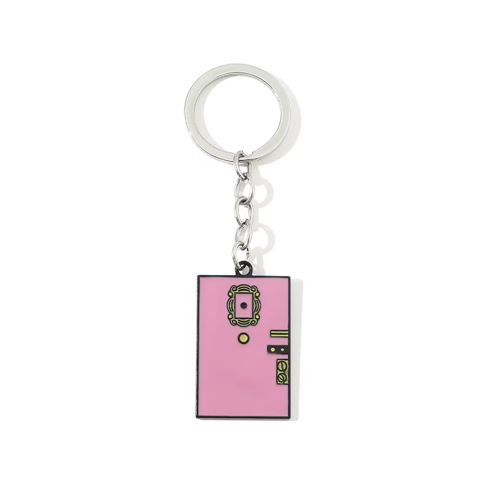 Porte-clés amis émission de télévision, pendentif de porte de Monica en métal émail pour meilleur am