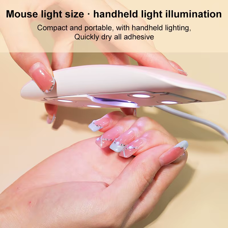 Mini Sèche-Ongles Portable 6W, Lampe de Manucure UV à Usage Domestique, pour le vaccage du Verhérita