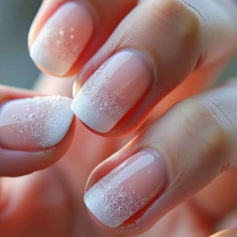 Faux ongles carrés courts avec colle, 24 pièces, faux ongles français de Ballet, portables, bord à p