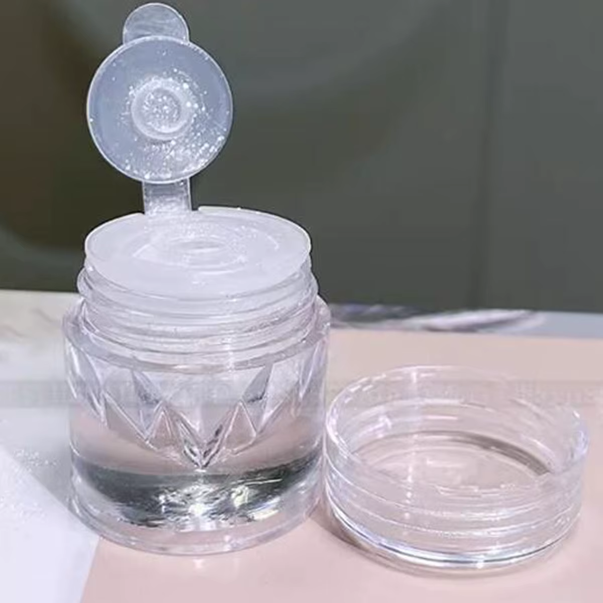 1 pot de poudre à ongles Aurora miroir plaqué haute brillance Net0.5g poudre à frotter blanc perle c