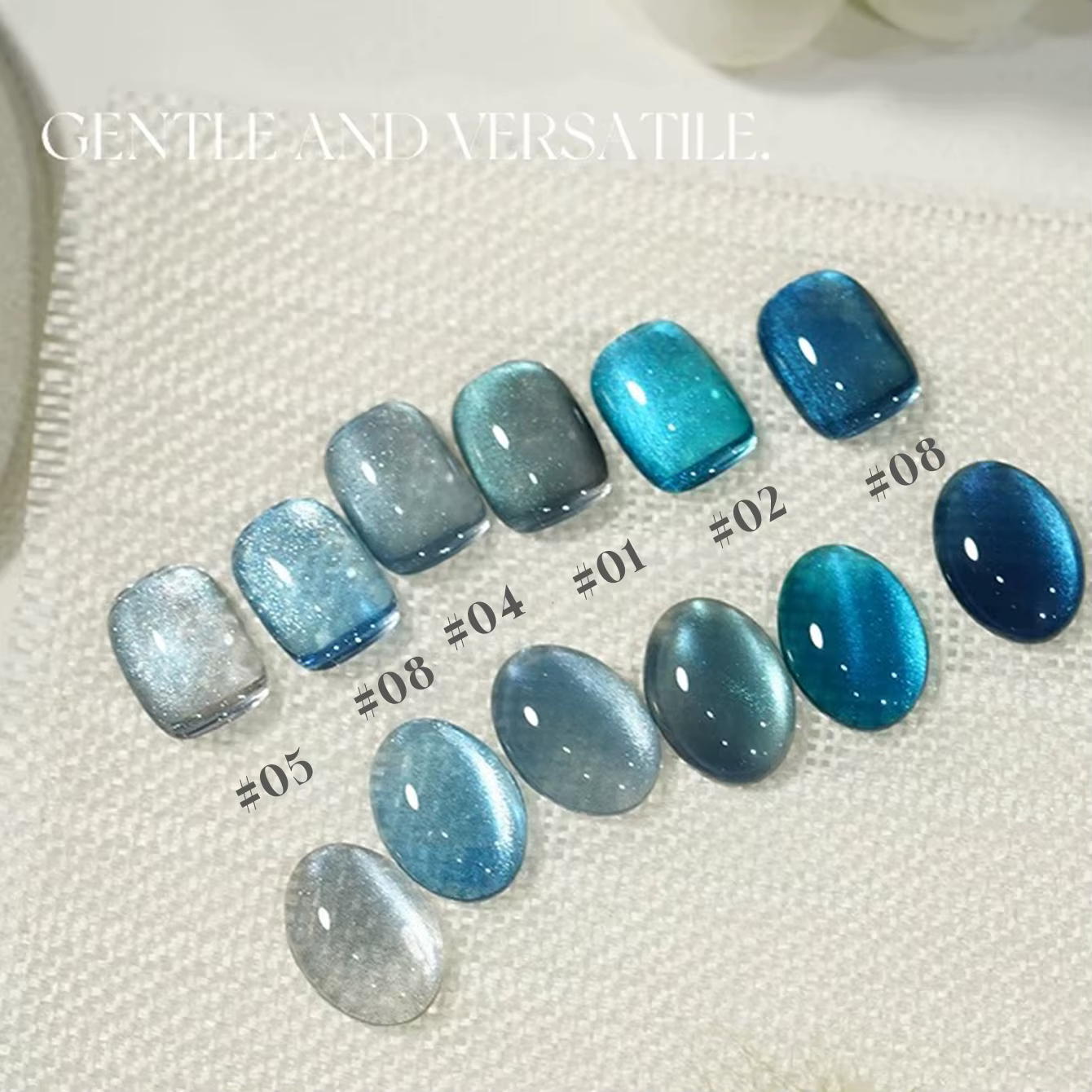 MIANEL 12ML 2026 Nouveau Vernis à Ongles Gel Magnétique Effet Œil de Chat Perles de Verre Bleues Ver