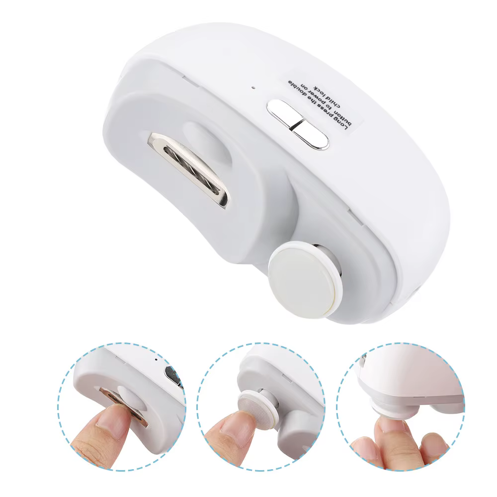 Coupe-ongles électrique avec lumière, automatique, pour adultes et bébés, ciseaux pour orteils, pédi