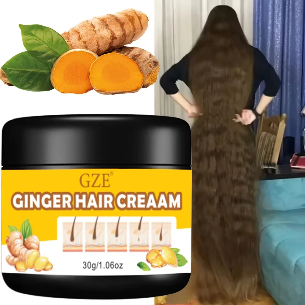 GZE GINGER crème capillaire gingembre cheveux renforce crème hydratante cuir chevelu Massage soin de