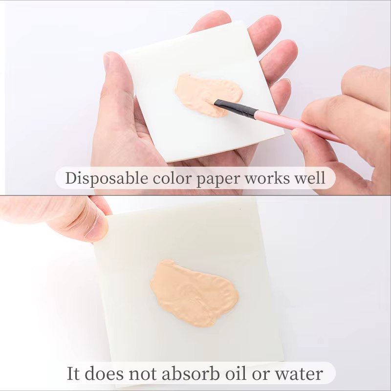 50 pièces Gel vernis à ongles Palette papier jetable Nail Art autocollant Gel vernis mélange dessin 