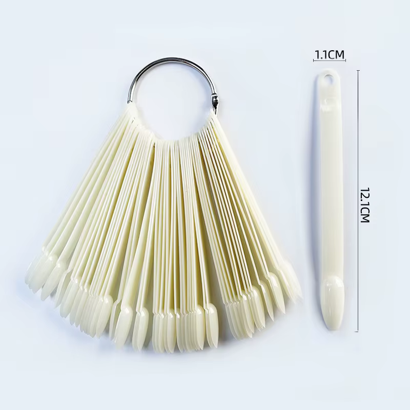 50 pièces carte de couleur pointes d'ongle affichage clair Nature couleur faux ongles conseils pour