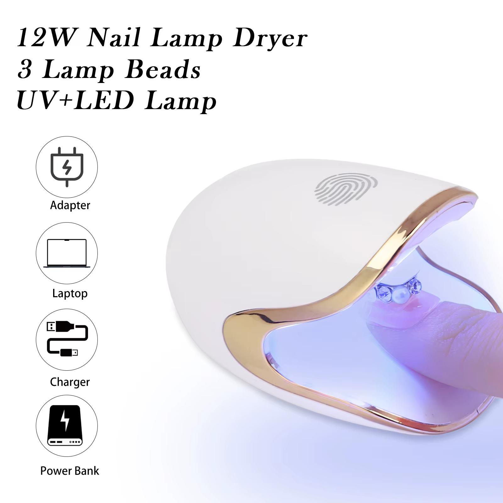 Lampe UV pour ongles en forme d'œuf de dinosaure 12W, Mini Machine de photothérapie à doigt unique, 