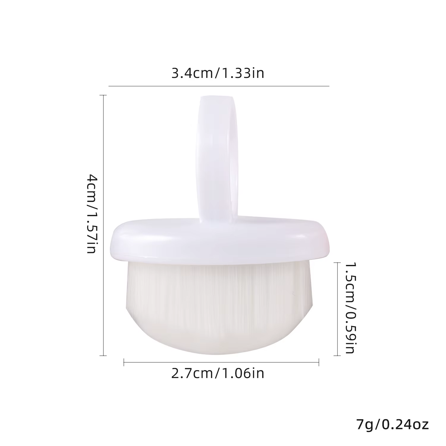 Brosse de nettoyage de la poussière de manucure, plumeau d'anneau de doigt, cheveux doux, vernis à o