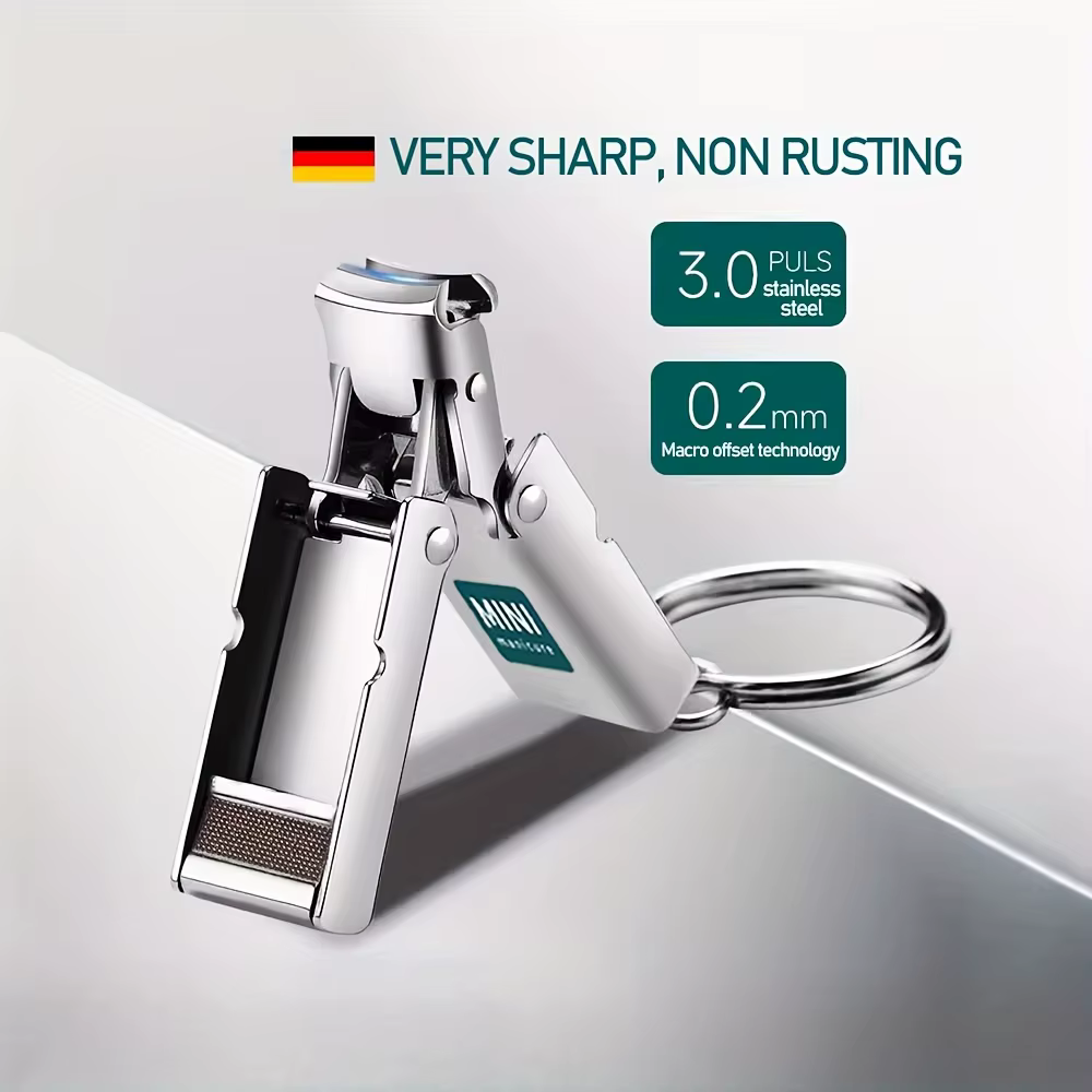 Coupe-ongles pliable et Portable, 1 pièce, ciseaux à ongles de voyage, outils de manucure en acier i