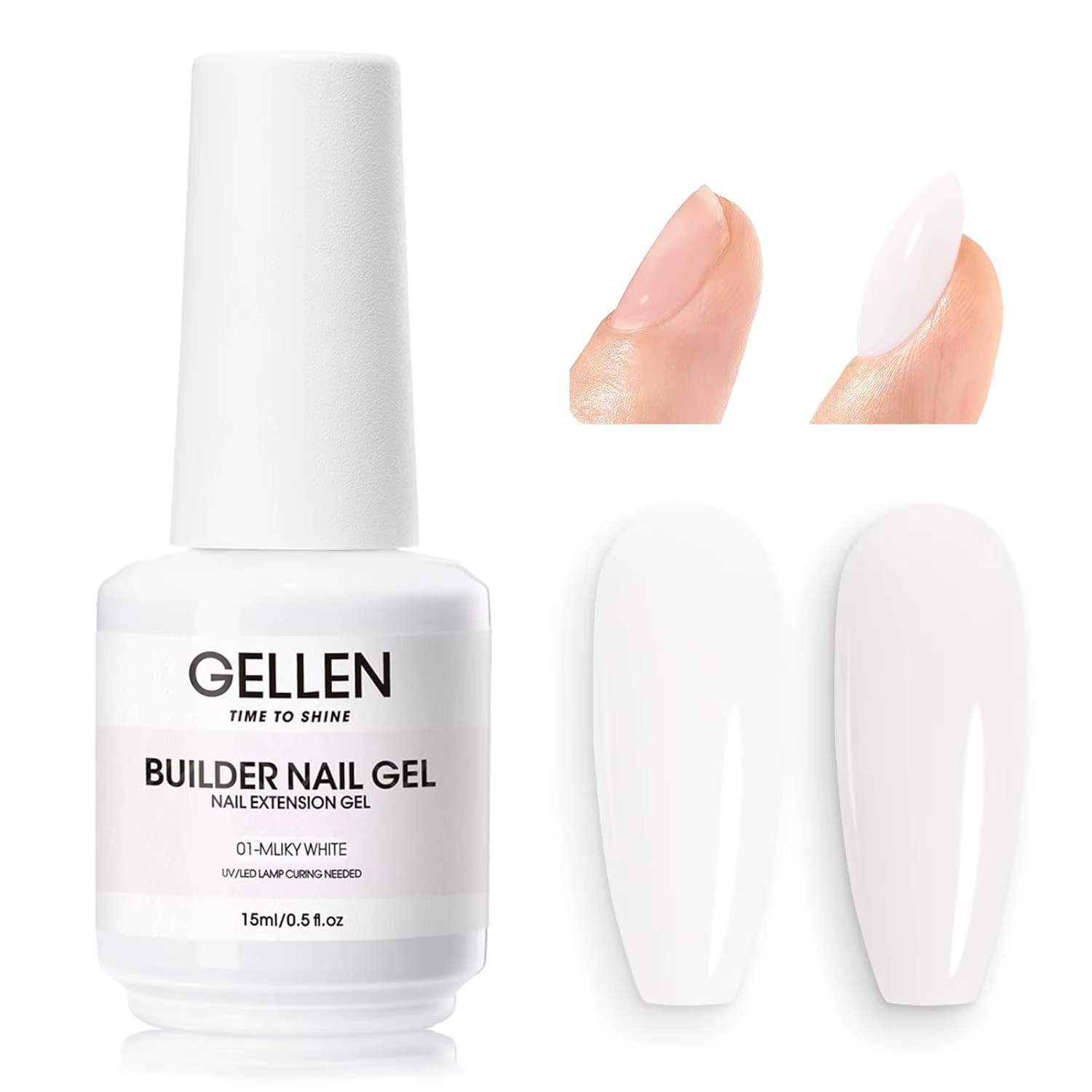 Gel de construction transparent 7-en-1 de 15 ml pour extension d'ongles, gel durcissant et épaississ