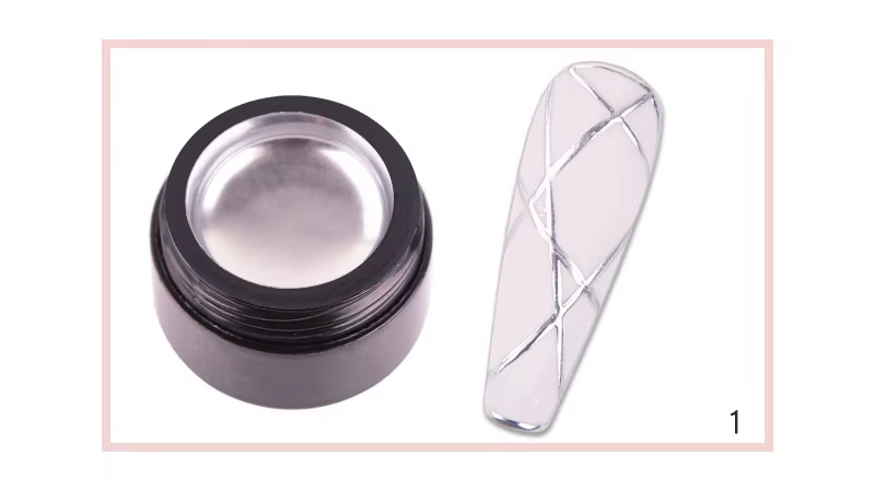 Vernis à ongles Gel pour peinture métallique, argent chromé 3D, métal peint, dessin, liquide, effet 