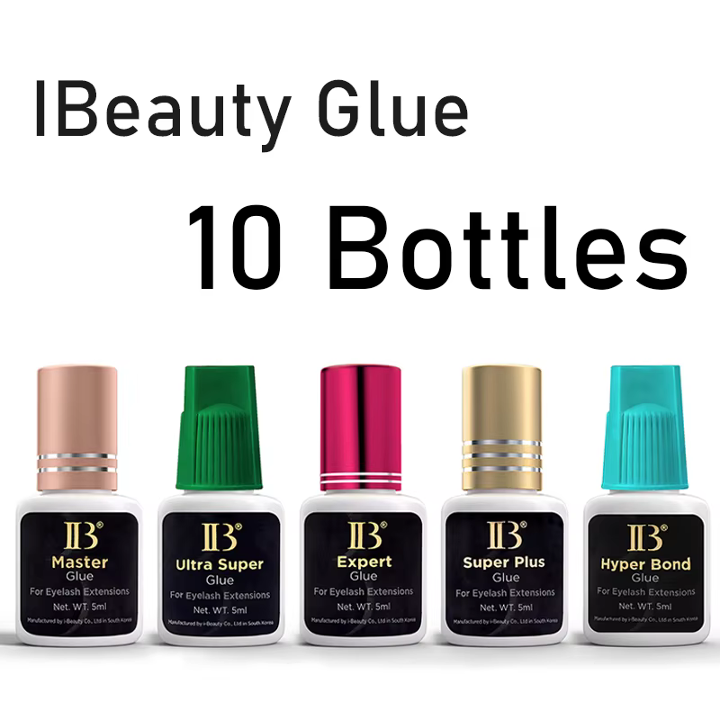 10 bouteilles de colle IB Ultra Super Plus, fournitures d'extensions de faux cils individuels à séch