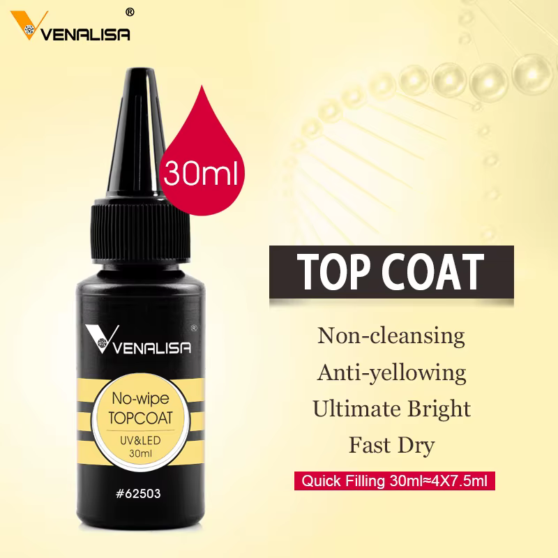 Venalisa recharge 30ml TPO gratuit Nail Art tremper UV/LED sans lingette couche de finition construc