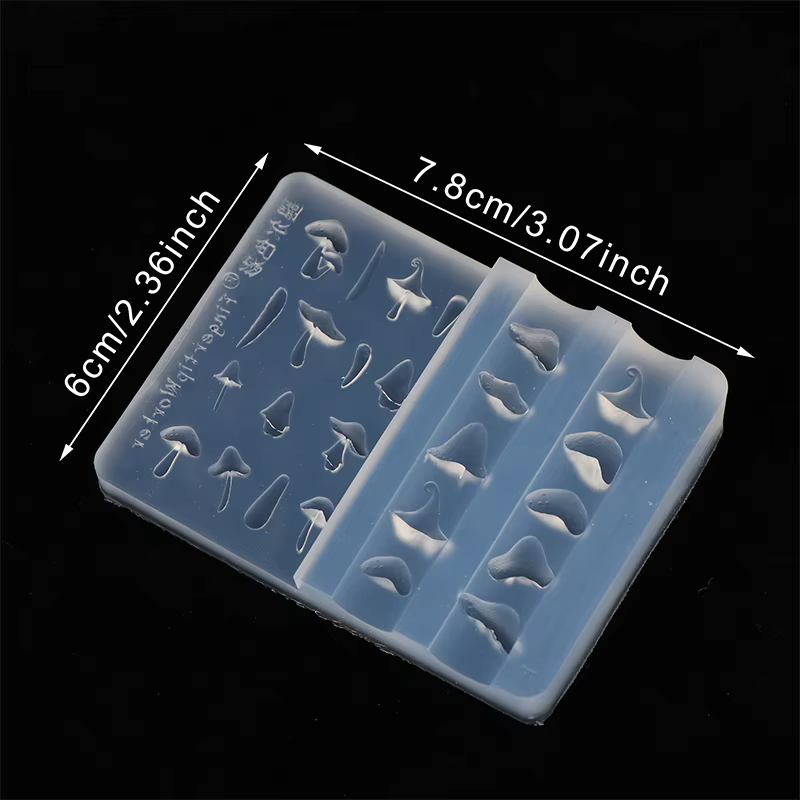 Moule en Silicone pour Nail Art, Design champignon en relief 3D pour bricolage, décoration créative 