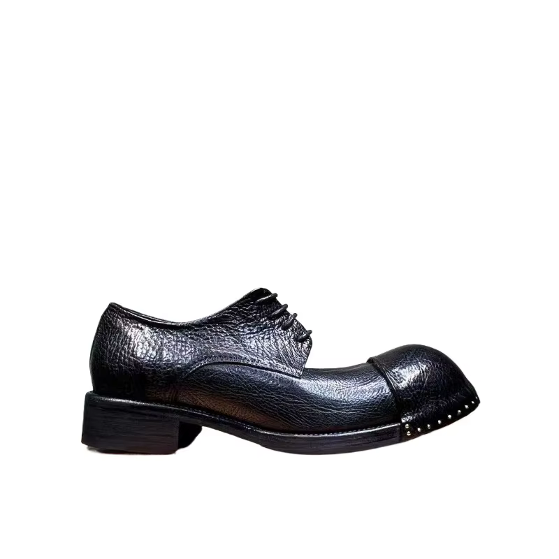 Chaussures provoqué en cuir véritable pour hommes, Full Mars, optique décroissante à la main, derbie