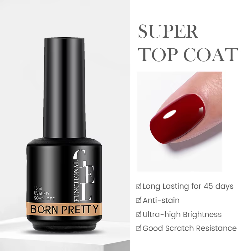 BORN PRETTY 15ml fonction Base de Gel Super couche de finition Gel de renfort Gel de Base en caoutch