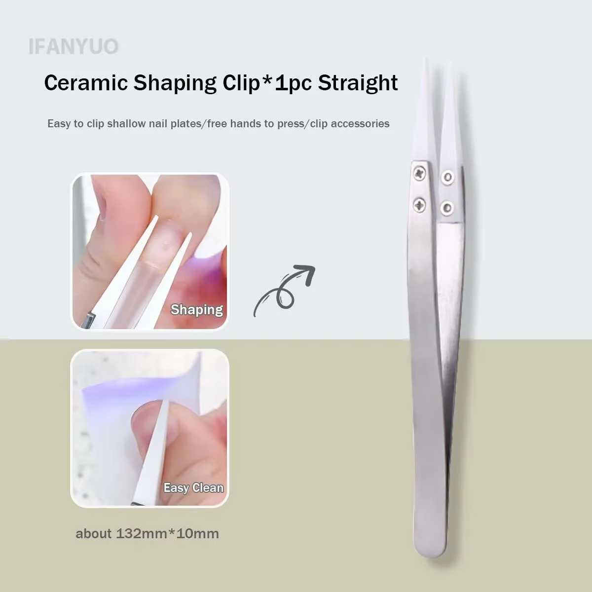 Pince à ongles tête en céramique, pince à façonner les ongles, Extension de construction rapide, poi