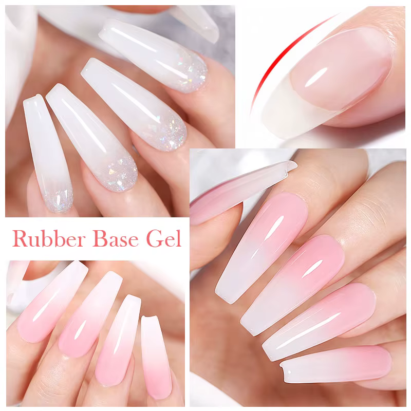 BORN PRETTY vernis à ongles Gel à Base de caoutchouc rose laiteux paillettes 15ml vernis Semi-Perman
