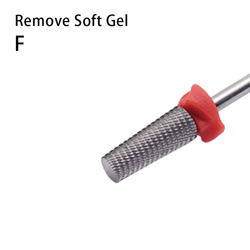 Argent plat 2 voies 5 en 1 conique sécurité carbure forets à ongles meulage rotatif carbure fraise p